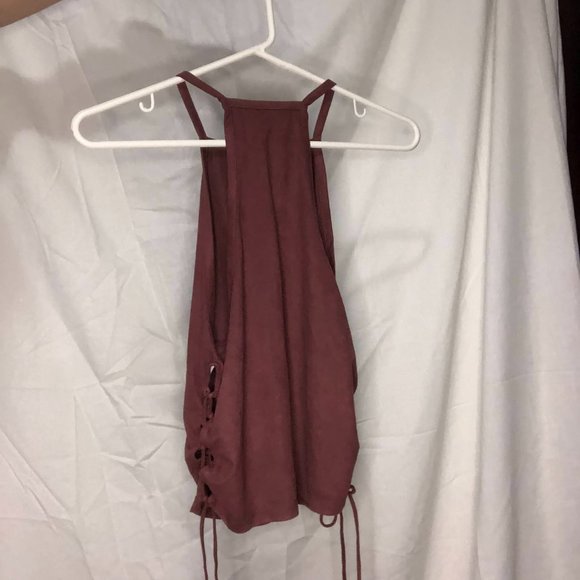 Pink Faux Suede Tank Top - Picture 2 of 2